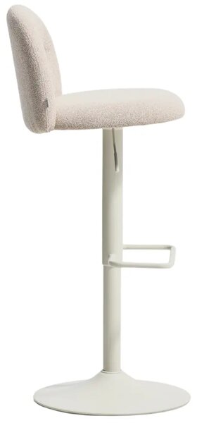 Kave Home Béžová čalouněná barová židle Arino 64-86 cm