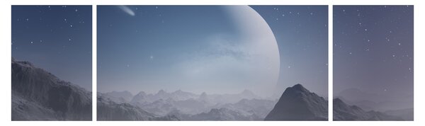 Obraz - Nebe nad skalami (170x50 cm)