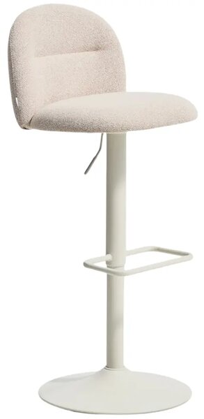 Kave Home Béžová čalouněná barová židle Arino 64-86 cm