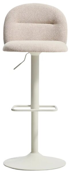Kave Home Béžová čalouněná barová židle Arino 64-86 cm