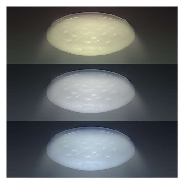 LED stropní světlo s dálkovým ovládáním Star - průměr 37 cm, bílá