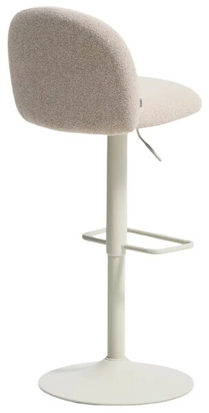 Kave Home Béžová čalouněná barová židle Arino 64-86 cm