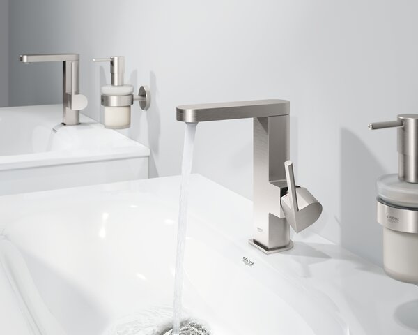 GROHE Plus - Páková umyvadlová baterie, velikost M, supersteel 23871DC3
