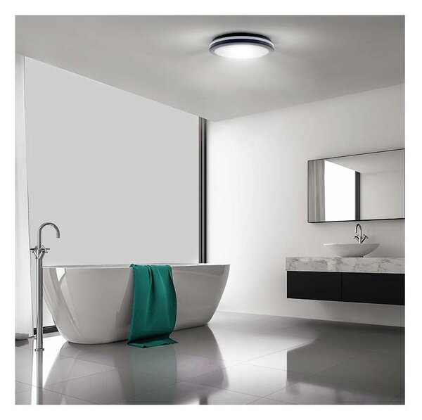 LED stropní světlo WO820 nastavitelné - průměr 30 cm, černá