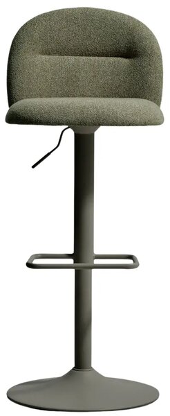 Kave Home Zelená čalouněná barová židle Arino 64-86 cm