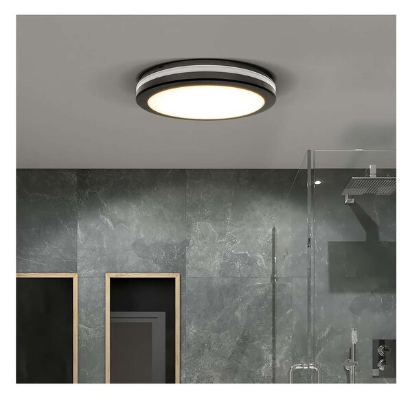 LED stropní světlo WO820 nastavitelné - průměr 30 cm, černá