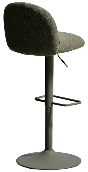 Kave Home Zelená čalouněná barová židle Arino 64-86 cm