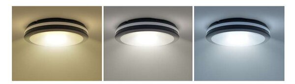 LED stropní světlo WO820 nastavitelné - průměr 30 cm, černá