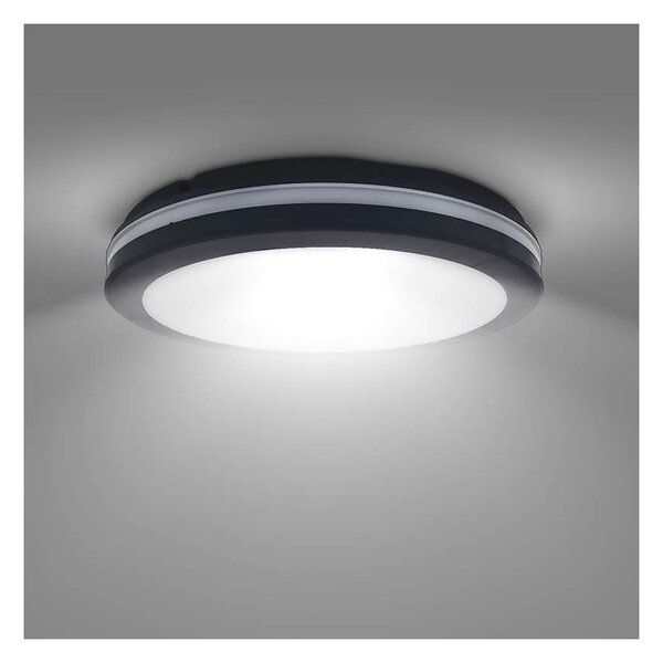 LED stropní světlo WO820 nastavitelné - průměr 30 cm, černá