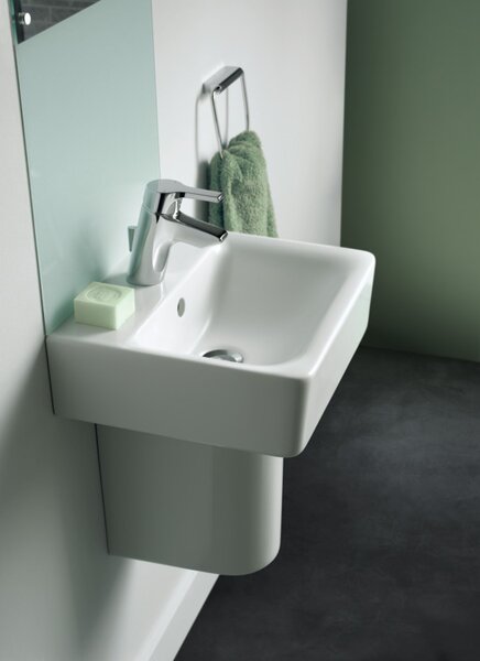 Ideal Standard Connect - Umyvadlo CUBE 500x460 mm, s přepadem, 1 otvor pro baterii, bílá E713801