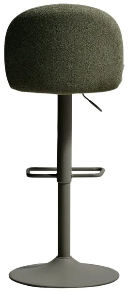 Kave Home Zelená čalouněná barová židle Arino 64-86 cm