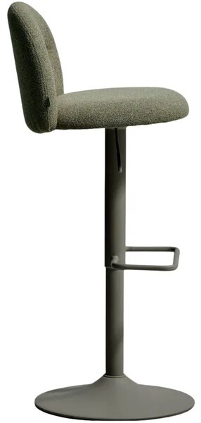 Kave Home Zelená čalouněná barová židle Arino 64-86 cm