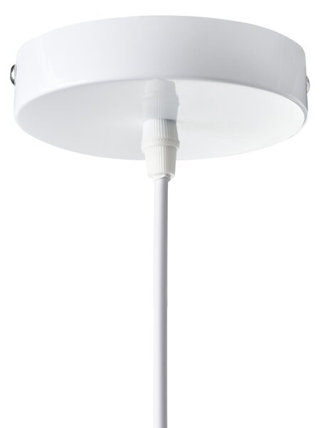 Závěsná lampa DEBONS Umělé hedvábí Bílá