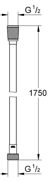 GROHE Silverflex Professional - Sprchová hadice 1750 mm, Supersteel 28388DC1
