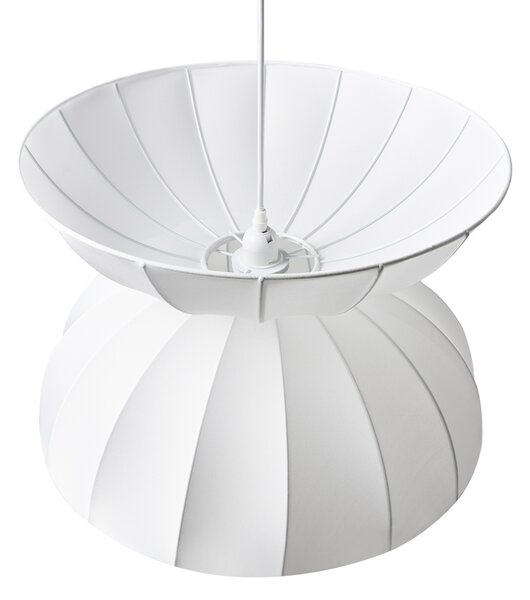 Závěsná lampa DEBONS Umělé hedvábí Bílá