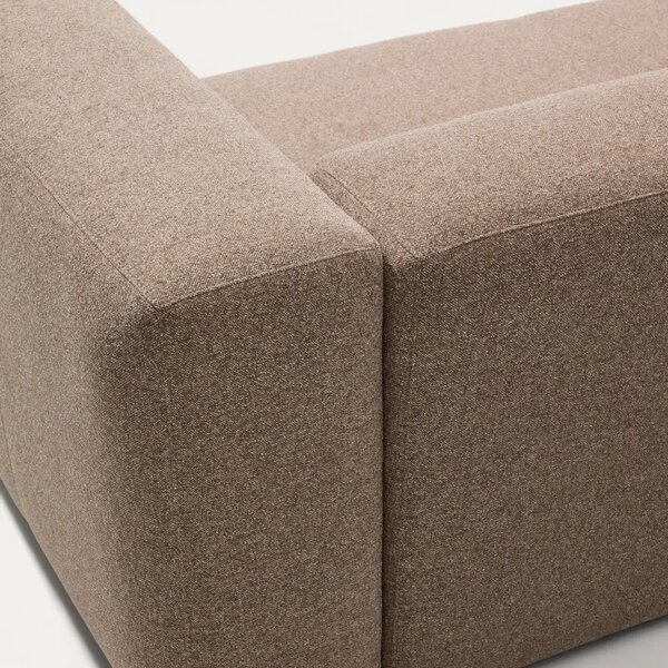 Kave Home Hnědá rohová pohovka Blok 300 cm, levá