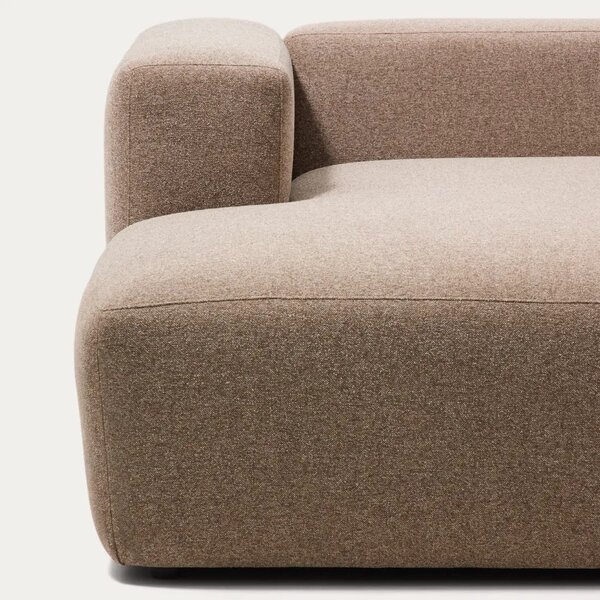 Kave Home Hnědá rohová pohovka Blok 240 cm, levá