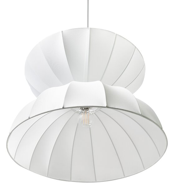Závěsná lampa DEBONS Umělé hedvábí Bílá