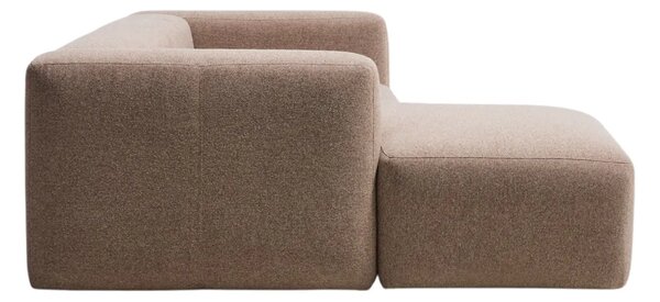 Kave Home Hnědá rohová pohovka Blok 240 cm, levá