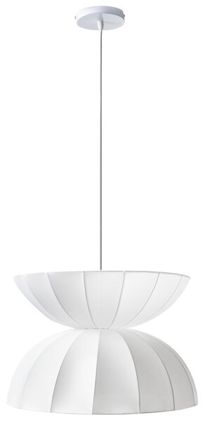 Závěsná lampa DEBONS Umělé hedvábí Bílá