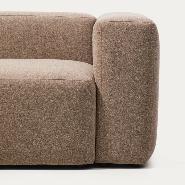 Kave Home Hnědá rohová pohovka Blok 300 cm, levá
