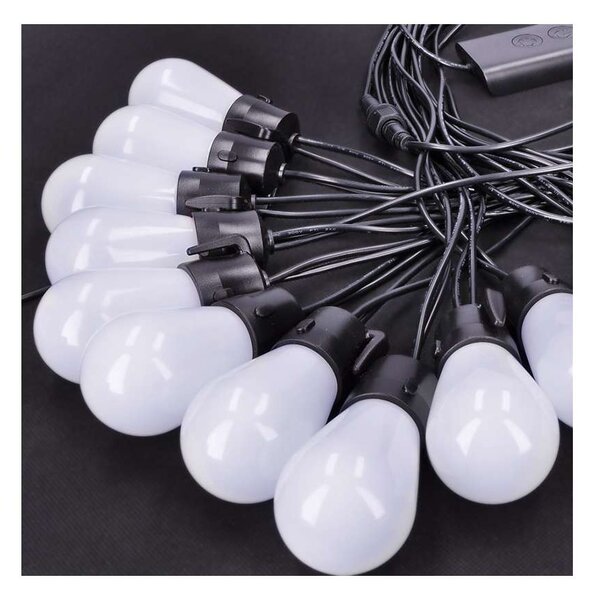 LED venkovní RGB světelný řetěz WO795, 14 + 6 m, vícebarevná