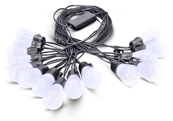 LED venkovní RGB světelný řetěz WO795, 14 + 6 m, vícebarevná