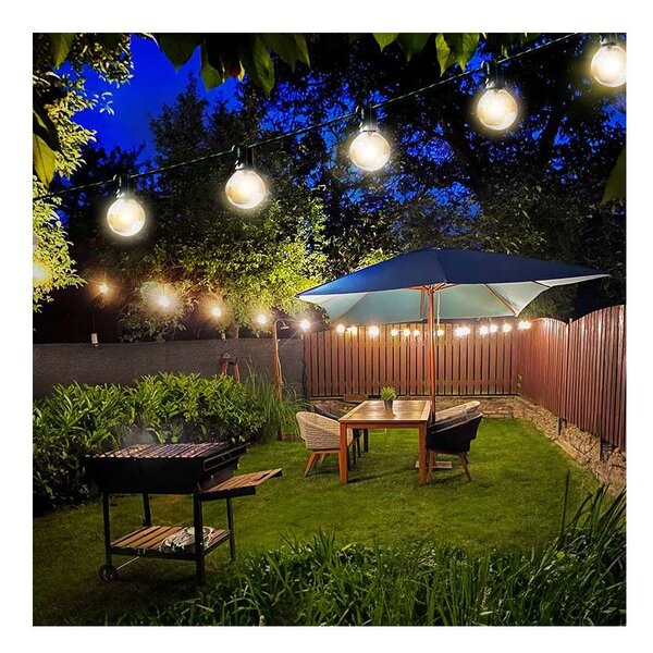 LED venkovní světelný řetěz WO794-1, 15 + 5 m, černá