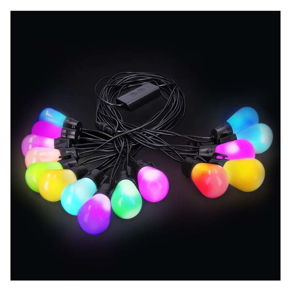 LED venkovní RGB světelný řetěz WO795, 14 + 6 m, vícebarevná