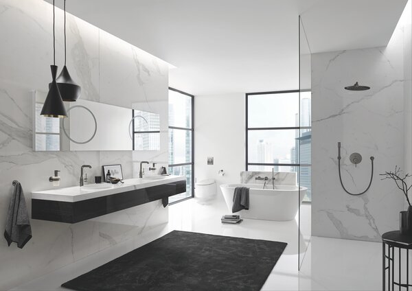 GROHE Essence Professional - Páková podomítková baterie se 2 směrným přepínačem, kartáčovaný Hard Graphite 24167AL1