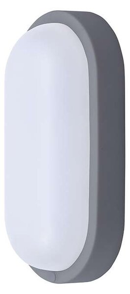 LED venkovní světlo WO744 - ovál 21 x 10,4 cm, šedá