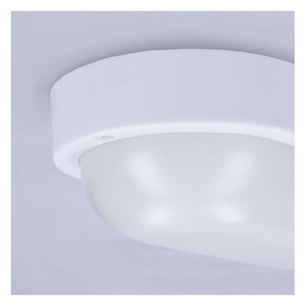 LED venkovní světlo WO744 - ovál 21 x 10,4 cm, bílá