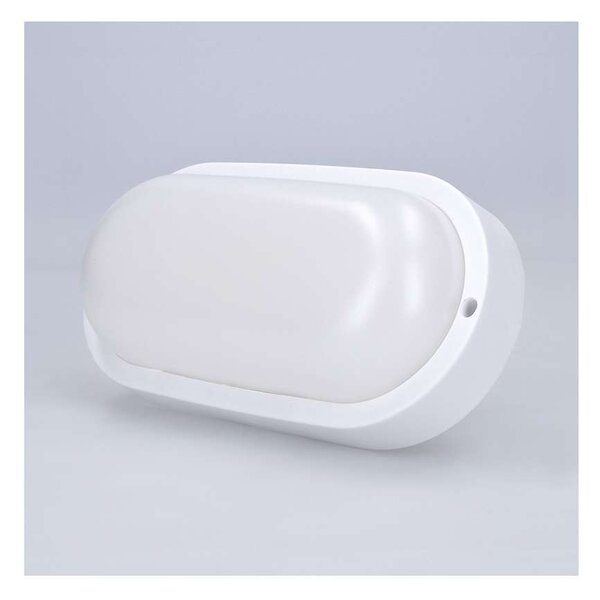 LED venkovní světlo WO744 - ovál 21 x 10,4 cm, bílá