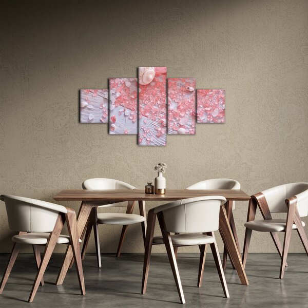Obraz - Přímořská atmosféra v růžových odstínech (125x70 cm)