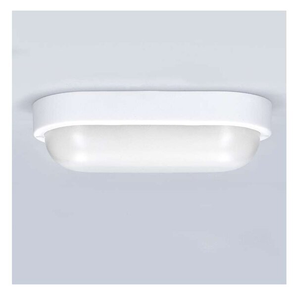 LED venkovní světlo WO744 - ovál 21 x 10,4 cm, bílá