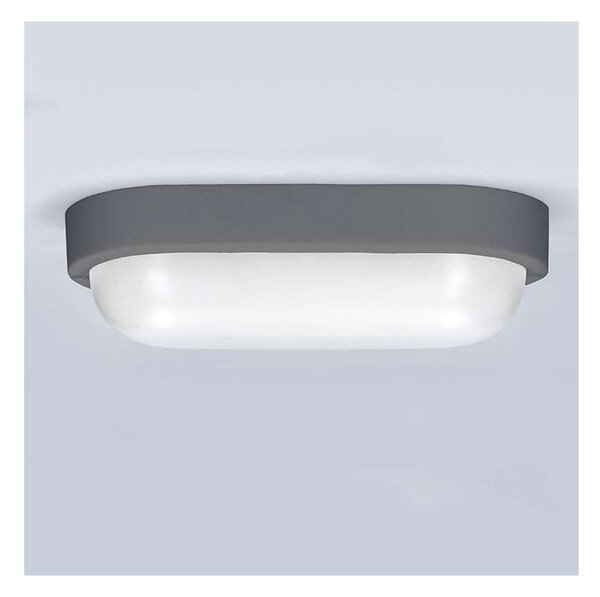 LED venkovní světlo WO744 - ovál 21 x 10,4 cm, šedá