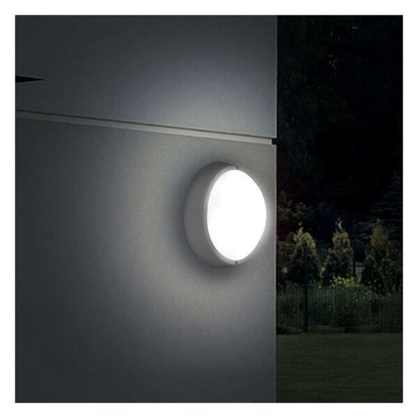 LED venkovní světlo WO738 - kruh 22 cm, bílá
