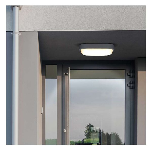 LED venkovní světlo WO744 - ovál 21 x 10,4 cm, bílá