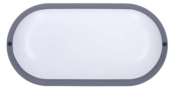 LED venkovní světlo WO744 - ovál 21 x 10,4 cm, šedá