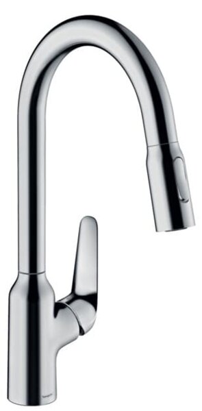 Hansgrohe Focus M42 - Kuchyňská páková baterie 220, vytahovací sprška, 2jet, sBox, chrom 71820000