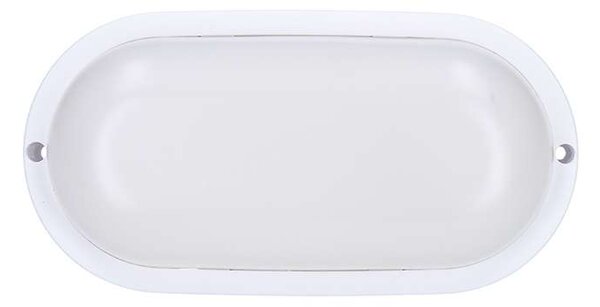 LED venkovní světlo WO744 - ovál 21 x 10,4 cm, bílá