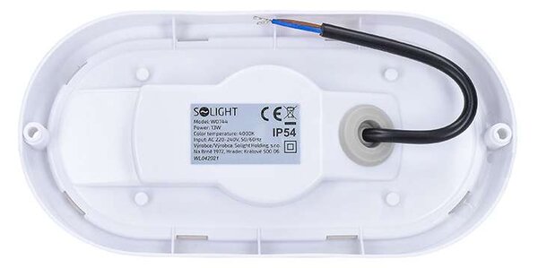 LED venkovní světlo WO744 - ovál 21 x 10,4 cm, bílá