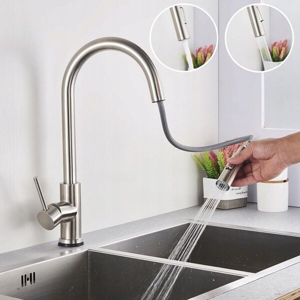 Kuchyňská baterie Rea Fresh Nickel Brush INOX