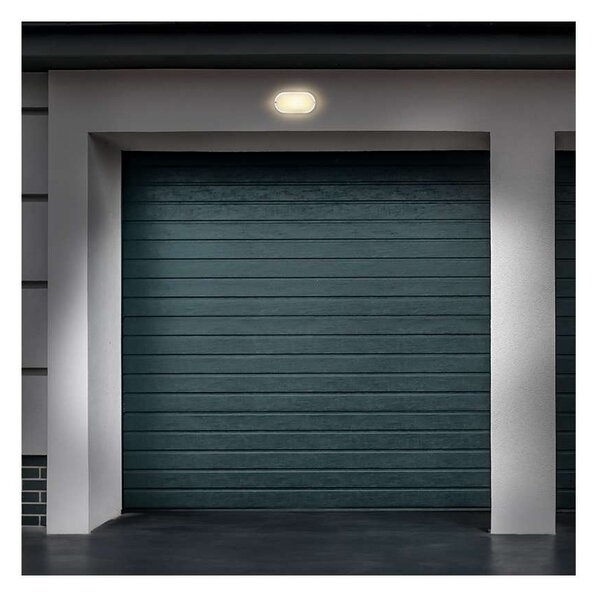 LED venkovní světlo WO744 - ovál 21 x 10,4 cm, bílá