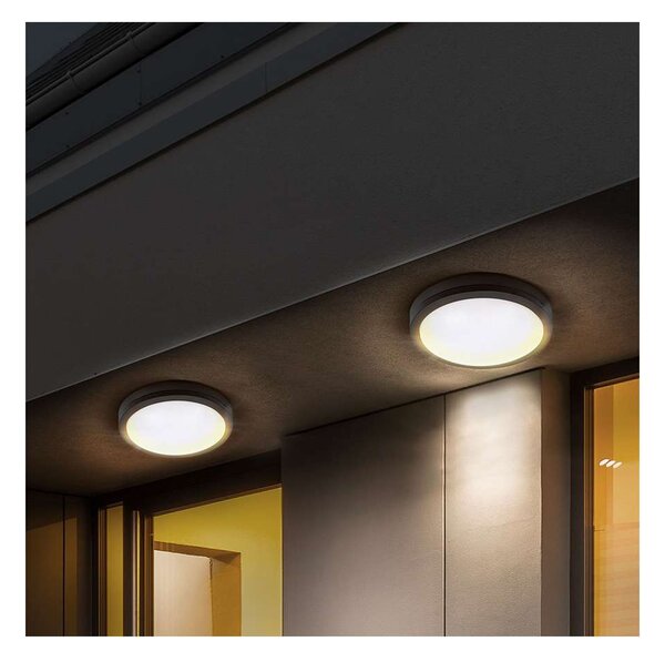 LED venkovní světlo WO746 Siena - kruh 17 cm, šedá
