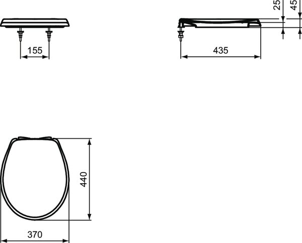 Ideal Standard Eurovit - WC sedátko, Soft-close, bílá W303001