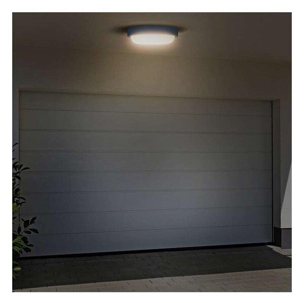 LED venkovní světlo WO745 - kruh 17 cm, šedá