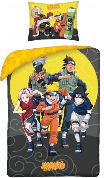 Bavlněné ložní povlečení Naruto - motiv Ninja tým - 100% bavlna - 70x90 cm + 140x200 cm