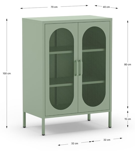 Skříňka v mentolové barvě 70x100 cm Diora – Marckeric