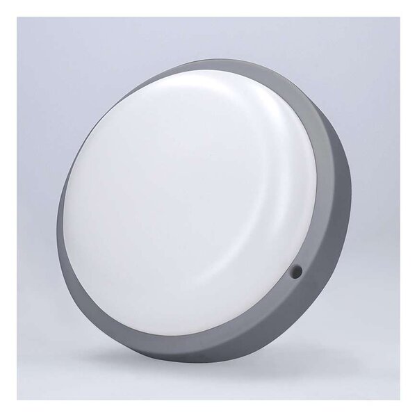 LED venkovní světlo WO745 - kruh 17 cm, šedá